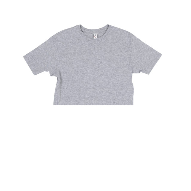 3315 Jersey Short Sleeve Cropped Tee heather grey