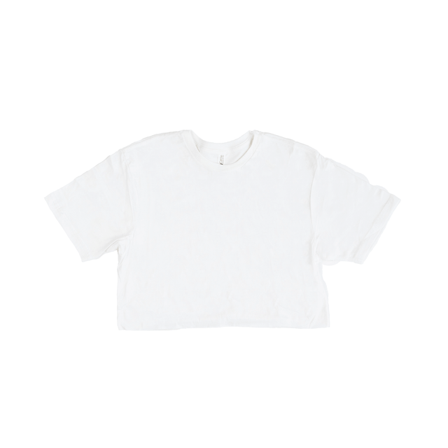 3315 Jersey Short Sleeve Cropped Tee white
