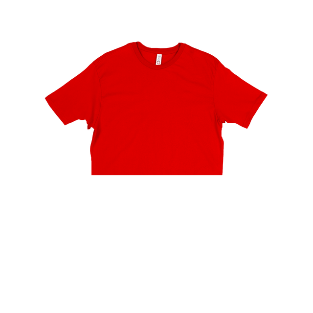 3315 Short Sleeve Cropped Tee red