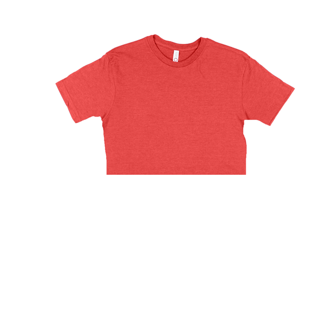 3315 Unisex Short Sleeve Cropped Tee 2 red