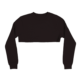 3636 Women's Fleece Perfect Crewneck Cropped Sweatshirt brown