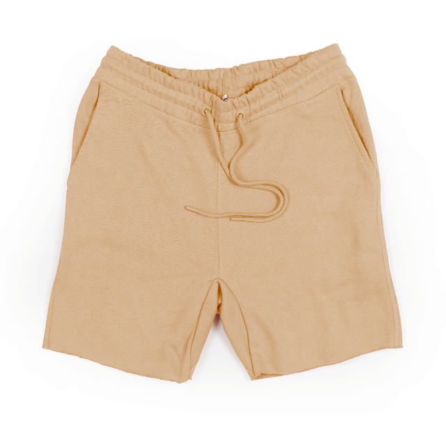 8520 Unisex Classic Perfect Fleece Raw Edge Shorts sand