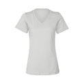 2585 comfort womens v neck tee Heather White