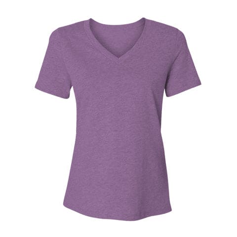2585 comfort womens v neck tee Maroon