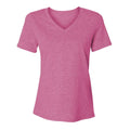 2585 comfort womens v neck tee Rasberry