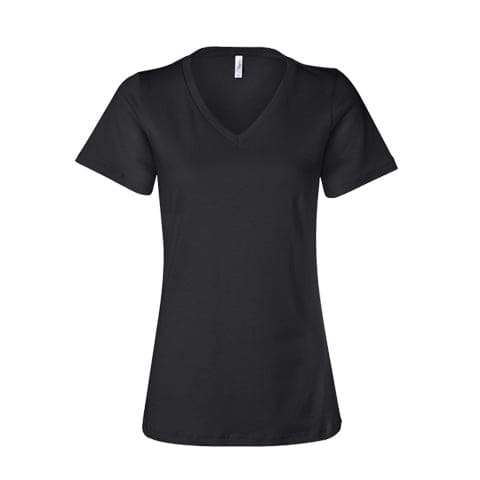 2585 comfort womens v neck tee black