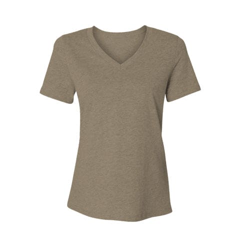 2585 comfort womens v neck tee brown