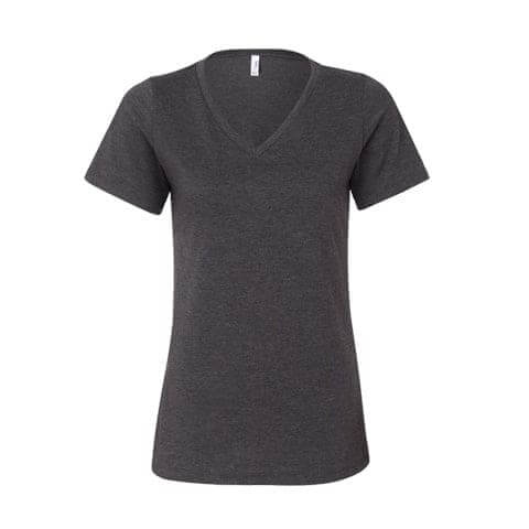 2585 comfort womens v neck tee dark grey