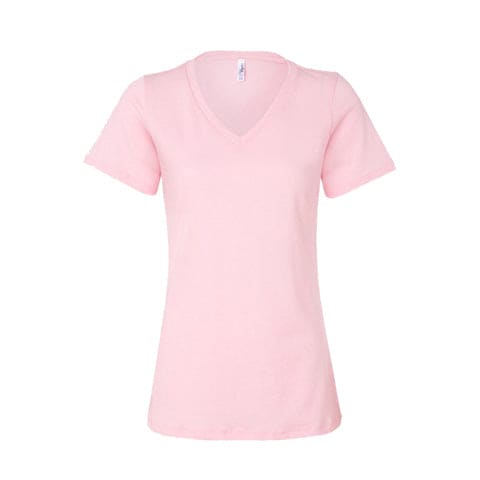 2585 comfort womens v neck tee pink