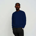 2615 Unisex French Terry Crewneck Sweatshirt with Pocket navy