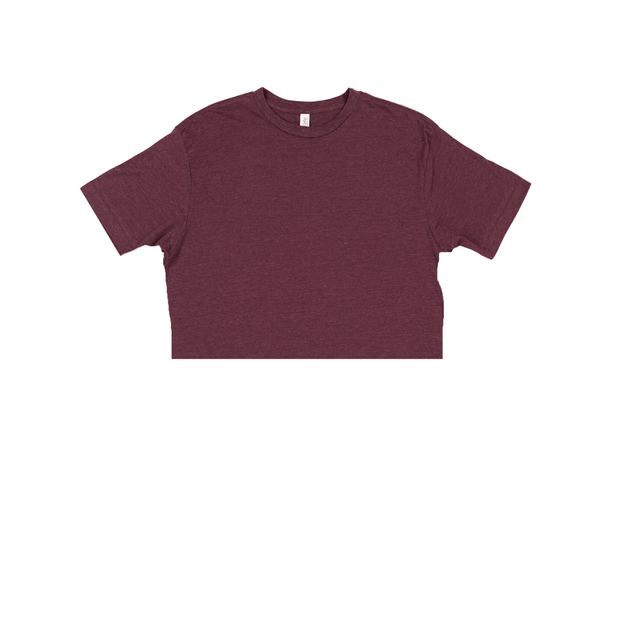 3315 Jersey Short Sleeve Cropped Tee 2 maroon