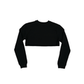 3636 Women's Fleece Crewneck Cropped Sweatshirt black