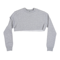 3636 Women's Fleece Crewneck Cropped Sweatshirt grey