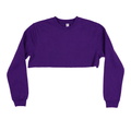 3636 Women's Fleece Crewneck Cropped Sweatshirt purple