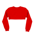 3636 Women's Fleece Crewneck Cropped Sweatshirt red