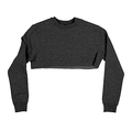 3636 Women's Fleece Perfect Crewneck Cropped Sweatshirt dark grey