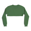 3636 Women's Fleece Perfect Crewneck Cropped Sweatshirt forest green