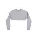 3636 Women's Fleece Perfect Crewneck Cropped Sweatshirt grey