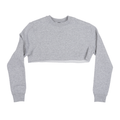 3636 Women's Fleece Perfect Crewneck Cropped Sweatshirt heather grey