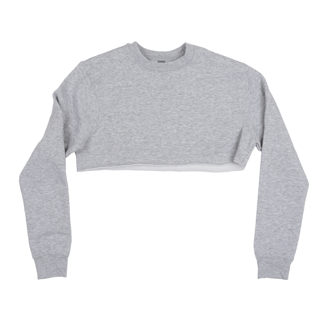 3636 Women's Fleece Perfect Crewneck Cropped Sweatshirt heather grey