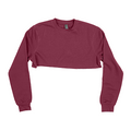 3636 Women's Fleece Perfect Crewneck Cropped Sweatshirt maroon