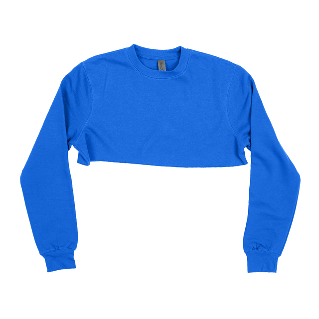 3636 Women's Fleece Perfect Crewneck Cropped Sweatshirt royal
