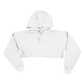3715 Women Fleece Pullover Cropped Hoodie 2 grey