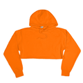 3715 Women Fleece Pullover Cropped Hoodie orange
