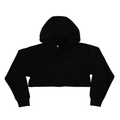 3715 Women's Fleece Perfect Pullover Cropped Hoodie black
