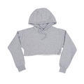 3715 Women's Fleece Perfect Pullover Cropped Hoodie grey
