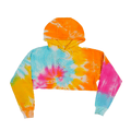 3715 Women's Fleece Perfect Pullover Cropped Hoodie multi yellow