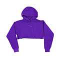 3715 Women's Fleece Perfect Pullover Cropped Hoodie purple