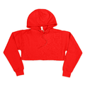 3715 Women's Fleece Perfect Pullover Cropped Hoodie red
