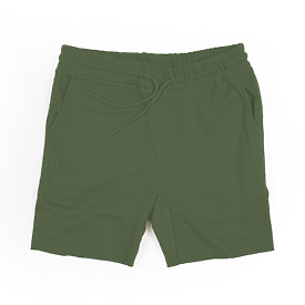 8520 Classic Fleece Raw Edge Shorts green