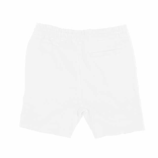 8520 Unisex Classic Fleece Raw Edge Shorts white