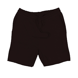 8520 Unisex Fleece Raw Edge Shorts brown
