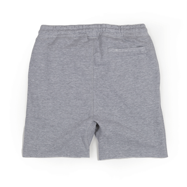 8520 Unisex Fleece Raw Edge Shorts grey