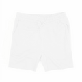 8520 Unisex Fleece Raw Edge Shorts white