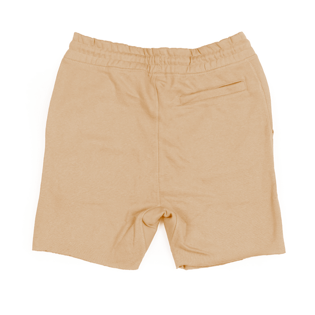 8520 Unisex Perfect Fleece Raw Edge Shorts tan